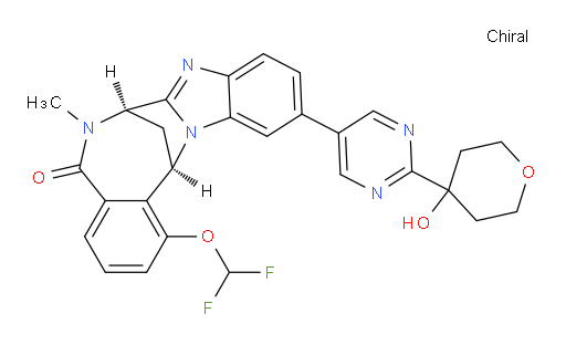 (7R,14R)-1-(difluoromethoxy)-11-(2-(4-hydroxytetrahydro-2H-pyran-4-yl)pyrimidin-5-yl)-6-methyl-6,7-dihydro-7,14-methanobenzo[f]benzo[4,5]imidazo[1,2-a][1,4]diazocin-5(14H)-one