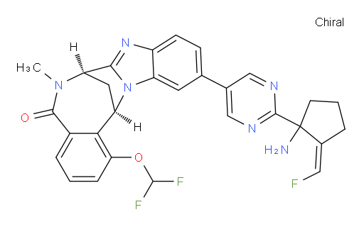 (7R,14R)-11-(2-((Z)-1-amino-2-(fluoromethylene)cyclopentyl)pyrimidin-5-yl)-1-(difluoromethoxy)-6-methyl-6,7-dihydro-7,14-methanobenzo[f]benzo[4,5]imidazo[1,2-a][1,4]diazocin-5(14H)-one
