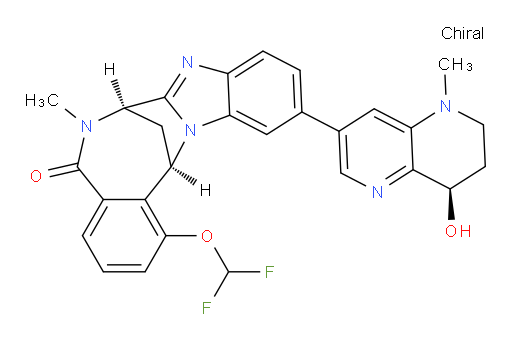 (7R,14R)-1-(difluoromethoxy)-11-((R)-8-hydroxy-5-methyl-5,6,7,8-tetrahydro-1,5-naphthyridin-3-yl)-6-methyl-6,7-dihydro-7,14-methanobenzo[f]benzo[4,5]imidazo[1,2-a][1,4]diazocin-5(14H)-one