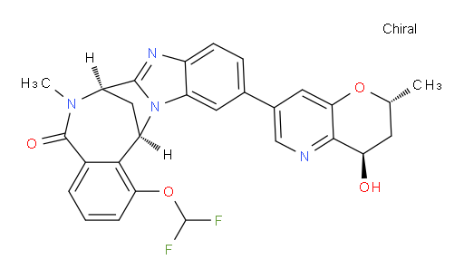 (7R,14R)-1-(difluoromethoxy)-11-((2R,4R)-4-hydroxy-2-methyl-3,4-dihydro-2H-pyrano[3,2-b]pyridin-7-yl)-6-methyl-6,7-dihydro-7,14-methanobenzo[f]benzo[4,5]imidazo[1,2-a][1,4]diazocin-5(14H)-one