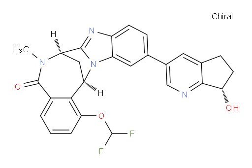 (7R,14R)-1-(difluoromethoxy)-11-((S)-7-hydroxy-6,7-dihydro-5H-cyclopenta[b]pyridin-3-yl)-6-methyl-6,7-dihydro-7,14-methanobenzo[f]benzo[4,5]imidazo[1,2-a][1,4]diazocin-5(14H)-one