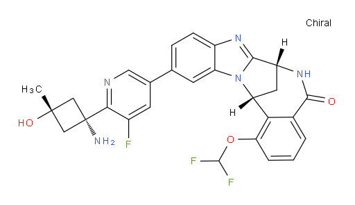 (7R,14R)-11-[6-(cis-1-amino-3-hydroxy-3-methylcyclobutyl)-5-fluoropyridin-3-yl]-1-(difluoromethoxy)-6,7-dihydro-7,14-Methanobenzimidazo[1,2-b][2,5]benzodiazocin-5(14H)--one