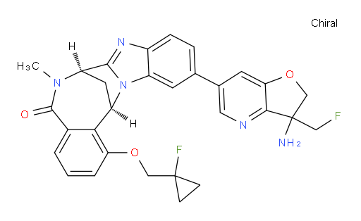 (7R,14R)-11-[3-amino-3-(fluoromethyl)-2,3-dihydrofuro[3,2-b]pyridin-6-yl]-1-[(1-fluoro-cyclopropyl)methoxy]-6,7-dihydro-6-methyl-7,14-Methanobenzimidazo[1,2-b][2,5]benzodiazocin-5(14H)--one