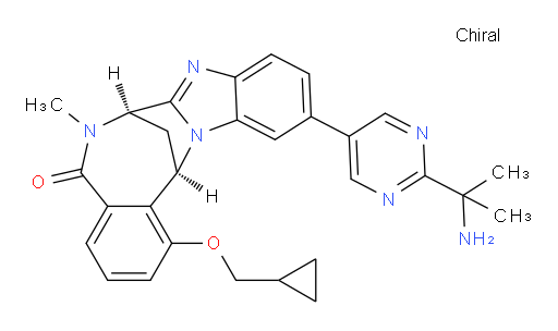 (7R,14R)-11-[2-(1-amino-1-methylethyl)-pyrimidin-5-yl]-1-(cyclopropylmethoxy)-6,7-dihydro-6-methyl-7,14-Methanobenzimidazo[1,2-b][2,5]benzodiazocin-5(14H)--one