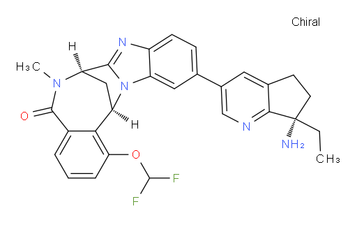 (7R,14R)-11-[(7S)-7-amino-7-ethyl-6,7-dihydro-5H-cyclopenta[b]pyridin-3-yl]-1-(difluoromethoxy)-6,7-dihydro-6-methyl-7,14-Methanobenzimidazo[1,2-b][2,5]benzodiazocin-5(14H)--one