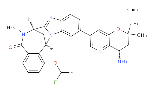 (7R,14R)-11-[(4S)-4-amino-3,4-dihydro-2,2-dimethyl-2H-pyrano[3,2-b]pyridin-7-yl]-1-(difluoromethoxy)-6,7-dihydro-6-methyl-7,14-Methanobenzimidazo[1,2-b][2,5]benzodiazocin-5(14H)--one