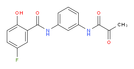 5-fluoro-2-hydroxy-N-(3-(2-oxopropanamido)phenyl)benzamide