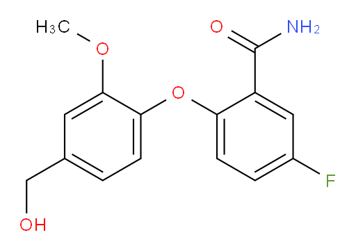 5-fluoro-2-(4-(hydroxymethyl)-2-methoxyphenoxy)benzamide