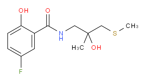 5-fluoro-2-hydroxy-N-(2-hydroxy-2-methyl-3-(methylthio)propyl)benzamide