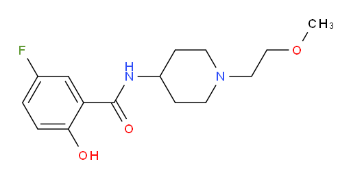 5-fluoro-2-hydroxy-N-(1-(2-methoxyethyl)piperidin-4-yl)benzamide