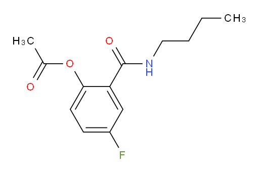 2-(butylcarbamoyl)-4-fluorophenyl acetate