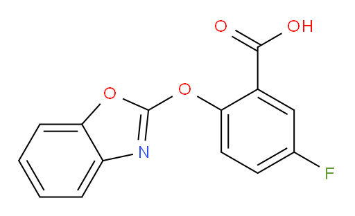 2-(benzo[d]oxazol-2-yloxy)-5-fluorobenzoic acid