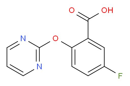 5-fluoro-2-(pyrimidin-2-yloxy)benzoic acid
