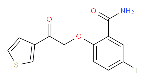 5-fluoro-2-(2-oxo-2-(thiophen-3-yl)ethoxy)benzamide