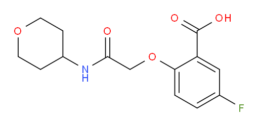 5-fluoro-2-(2-oxo-2-((tetrahydro-2H-pyran-4-yl)amino)ethoxy)benzoic acid