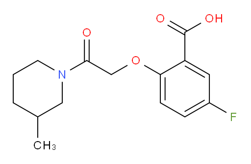 5-fluoro-2-(2-(3-methylpiperidin-1-yl)-2-oxoethoxy)benzoic acid