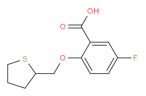 5-fluoro-2-((tetrahydrothiophen-2-yl)methoxy)benzoic acid