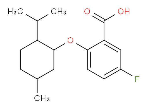 5-fluoro-2-((2-isopropyl-5-methylcyclohexyl)oxy)benzoic acid