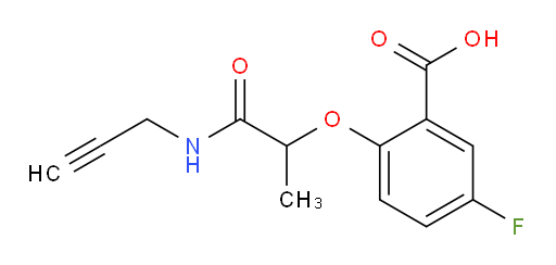5-fluoro-2-((1-oxo-1-(prop-2-yn-1-ylamino)propan-2-yl)oxy)benzoic acid