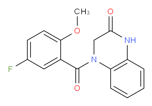 4-(5-fluoro-2-methoxybenzoyl)-3,4-dihydroquinoxalin-2(1H)-one