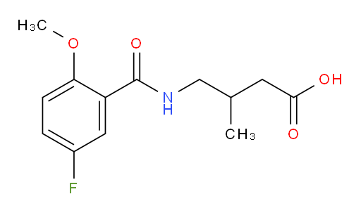 4-(5-fluoro-2-methoxybenzamido)-3-methylbutanoic acid