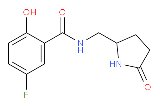 5-fluoro-2-hydroxy-N-((5-oxopyrrolidin-2-yl)methyl)benzamide
