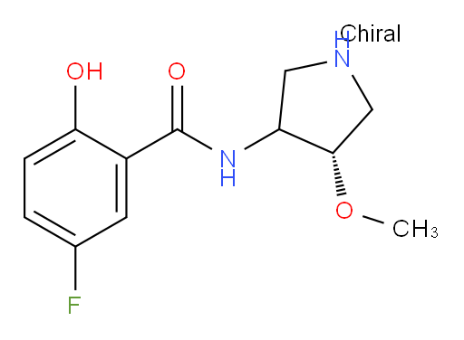 5-fluoro-2-hydroxy-N-((4S)-4-methoxypyrrolidin-3-yl)benzamide