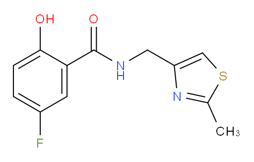 5-fluoro-2-hydroxy-N-((2-methylthiazol-4-yl)methyl)benzamide