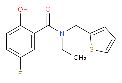 N-ethyl-5-fluoro-2-hydroxy-N-(thiophen-2-ylmethyl)benzamide