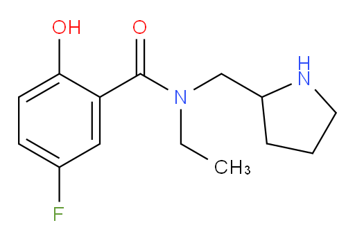 N-ethyl-5-fluoro-2-hydroxy-N-(pyrrolidin-2-ylmethyl)benzamide