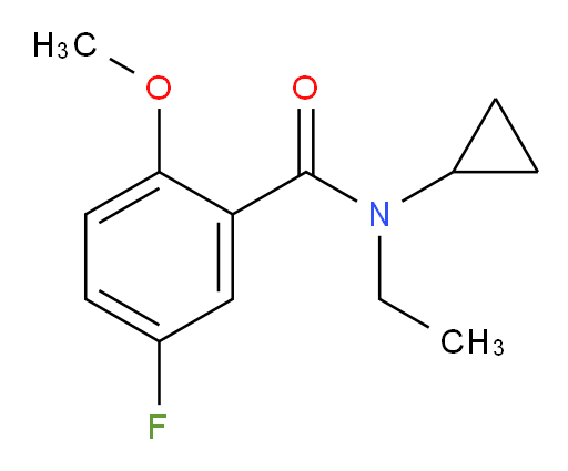 N-cyclopropyl-N-ethyl-5-fluoro-2-methoxybenzamide