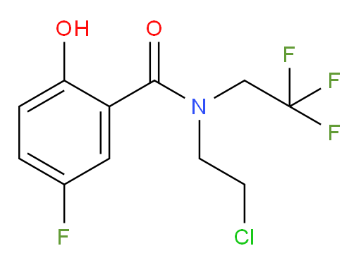 N-(2-chloroethyl)-5-fluoro-2-hydroxy-N-(2,2,2-trifluoroethyl)benzamide