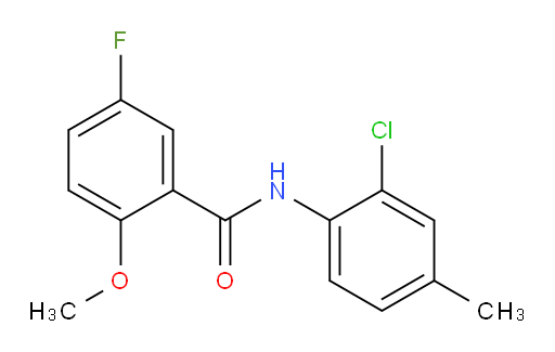 N-(2-chloro-4-methylphenyl)-5-fluoro-2-methoxybenzamide