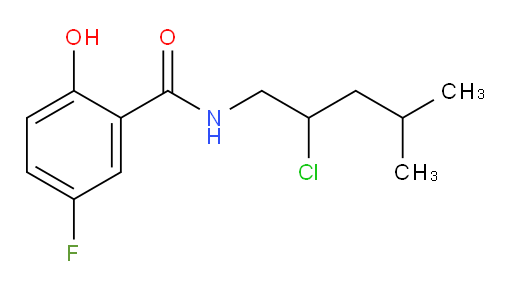 N-(2-chloro-4-methylpentyl)-5-fluoro-2-hydroxybenzamide