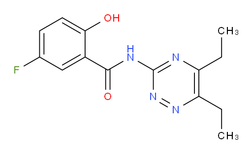 N-(5,6-diethyl-1,2,4-triazin-3-yl)-5-fluoro-2-hydroxybenzamide
