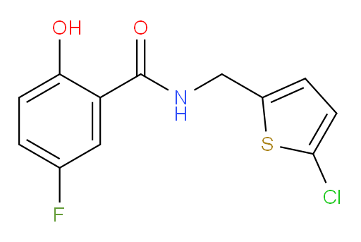 N-((5-chlorothiophen-2-yl)methyl)-5-fluoro-2-hydroxybenzamide