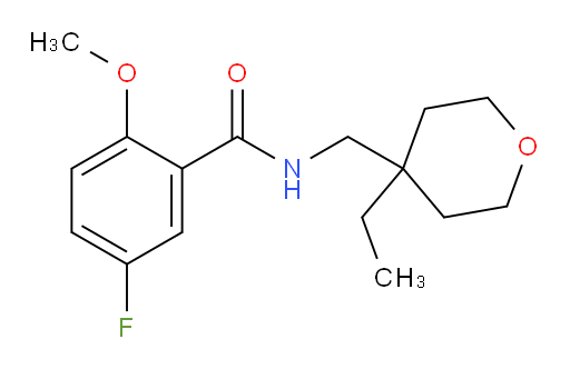 N-((4-ethyltetrahydro-2H-pyran-4-yl)methyl)-5-fluoro-2-methoxybenzamide
