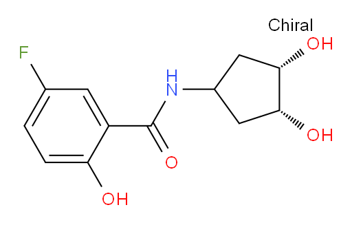 N-((3R,4S)-3,4-dihydroxycyclopentyl)-5-fluoro-2-hydroxybenzamide