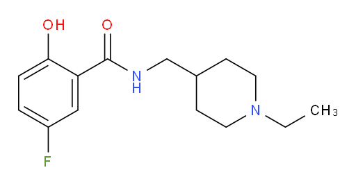 N-((1-ethylpiperidin-4-yl)methyl)-5-fluoro-2-hydroxybenzamide