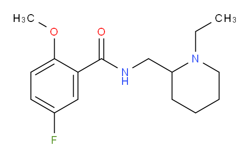 N-((1-ethylpiperidin-2-yl)methyl)-5-fluoro-2-methoxybenzamide