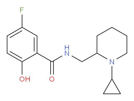 N-((1-cyclopropylpiperidin-2-yl)methyl)-5-fluoro-2-hydroxybenzamide