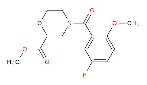 methyl 4-(5-fluoro-2-methoxybenzoyl)morpholine-2-carboxylate