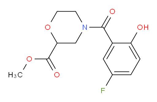 methyl 4-(5-fluoro-2-hydroxybenzoyl)morpholine-2-carboxylate