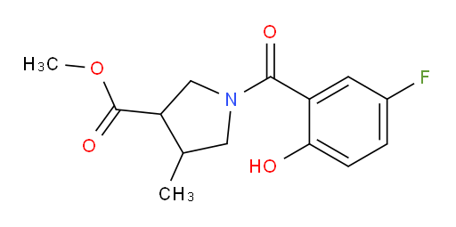methyl 1-(5-fluoro-2-hydroxybenzoyl)-4-methylpyrrolidine-3-carboxylate