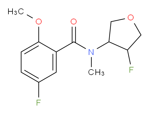 5-fluoro-N-(4-fluorotetrahydrofuran-3-yl)-2-methoxy-N-methylbenzamide