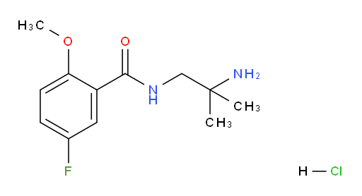 N-(2-amino-2-methylpropyl)-5-fluoro-2-methoxybenzamide hydrochloride
