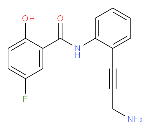 N-(2-(3-aminoprop-1-yn-1-yl)phenyl)-5-fluoro-2-hydroxybenzamide