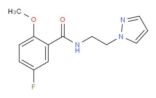 N-(2-(1H-pyrazol-1-yl)ethyl)-5-fluoro-2-methoxybenzamide