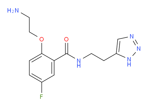 N-(2-(1H-1,2,3-triazol-5-yl)ethyl)-2-(2-aminoethoxy)-5-fluorobenzamide
