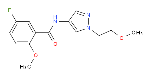5-fluoro-2-methoxy-N-(1-(2-methoxyethyl)-1H-pyrazol-4-yl)benzamide